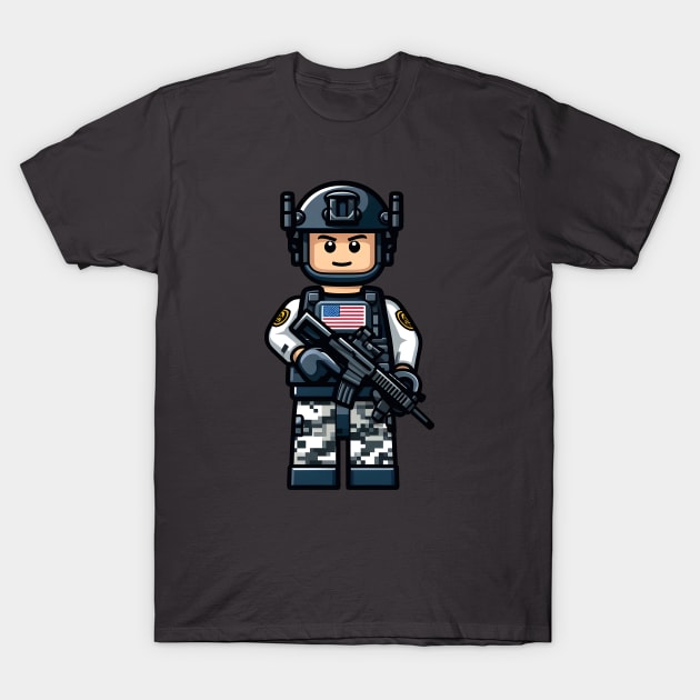 Tactical LEGO T-Shirt by Rawlifegraphic